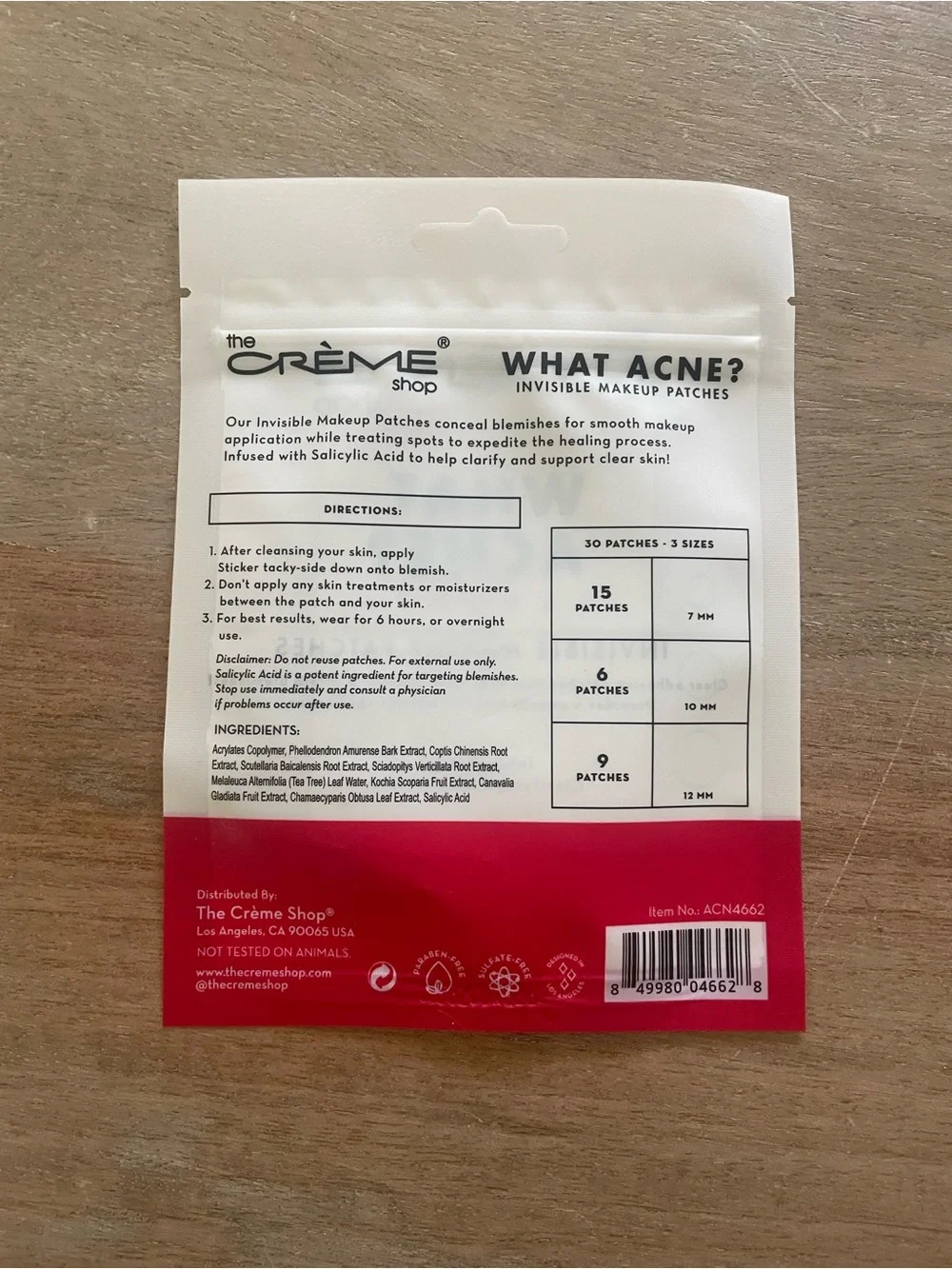 The Crème Shop What Acne? Red Invisible Makeup Patches